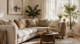 A welcoming living room filled with warm natural light